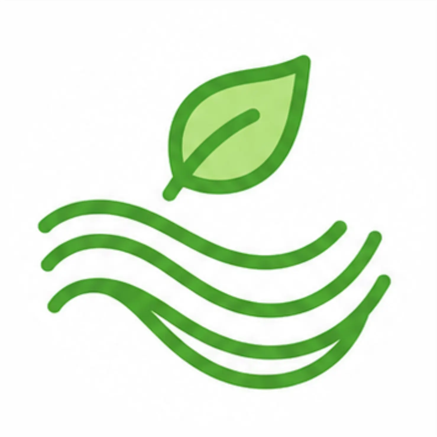 Ícono de silueta femenina con una hoja verde, representando la suavidad y nutrición natural en la piel y el cabello con productos de Amanitas.pe.